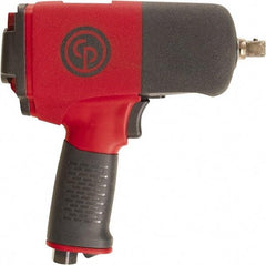 Chicago Pneumatic - 1/2" Drive, 9,000 RPM, 701 Ft/Lb Torque Impact Wrench - Pistol Grip Handle, 25.4 CFM, 90 psi, 1/4" NPT Inlet - Exact Tool & Supply