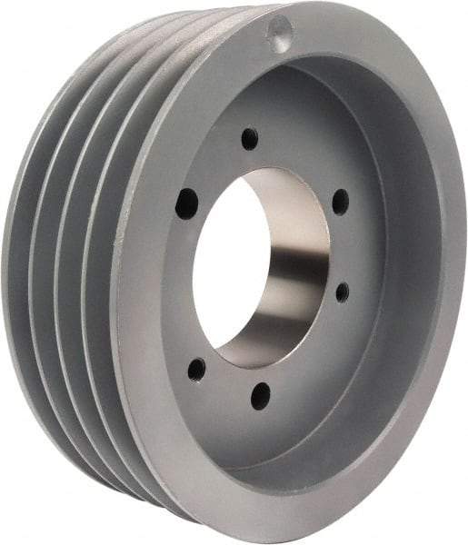 TB Wood's - 4 Groove, 7/8 to 3-1/2 Bore Diam, 11.3" Outside Diam, QD Bushed V Belt Sheave - 11.3 5V Diam Belt Pitch - Exact Tool & Supply