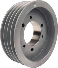 TB Wood's - 4 Groove, 7/8 to 3-1/2 Bore Diam, 11.3" Outside Diam, QD Bushed V Belt Sheave - 11.3 5V Diam Belt Pitch - Exact Tool & Supply