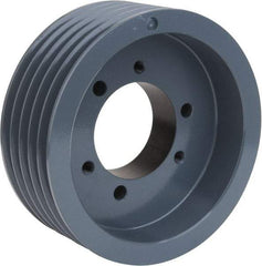 TB Wood's - 5 Groove, 7/8 to 3-1/2 Bore Diam, 11.3" Outside Diam, QD Bushed V Belt Sheave - 11.3 5V Diam Belt Pitch - Exact Tool & Supply