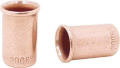 Ideal - 18 to 10 AWG Compatible, Noninsulated, Crimp-On Butt Splice Terminal - Copper - Exact Tool & Supply