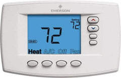 White-Rodgers - 45 to 99°F, 4 Heat, 2 Cool, Premium Residential Digital 7 Day Programmable Universal Multi-Stage or Heat Pump Thermostat - 0 to 30 Volts, Horizontal Mount, Electronic Contacts Switch - Exact Tool & Supply