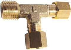 Legris - 8mm OD, Brass Male Run Tee - 232 Max Working psi, Comp x MBSPT Ends - Exact Tool & Supply