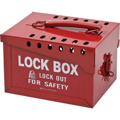 Brady - Group Lockout Boxes Portable or Wall Mount: Portable Maximum Number of Padlocks: 13 - Exact Tool & Supply