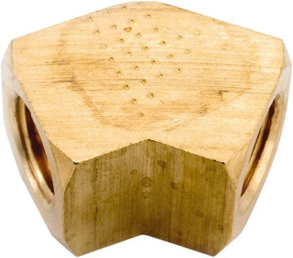 ANDERSON METALS - 1/4-18 Female Thread, Lead Free Brass Industrial Pipe 45° Female Elbow - FNPT, 1,000 psi - Exact Tool & Supply