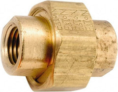 ANDERSON METALS - 3/8-18 Female Thread, Lead Free Brass Industrial Pipe Union - FNPT, 1,000 psi - Exact Tool & Supply