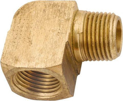 ANDERSON METALS - 3/4-14 Male Thread x 3/4-14 Female Thread, Lead Free Brass Industrial Pipe 90° Street Elbow - MNPT x FNPT, 1,000 psi - Exact Tool & Supply