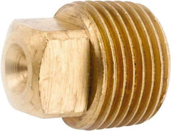 ANDERSON METALS - 3/4-14 Male Thread, Lead Free Brass Industrial Pipe Square Head Plug - MNPT, 1,000 psi - Exact Tool & Supply