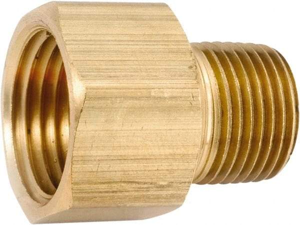 ANDERSON METALS - 1/8-27 Male Thread x 3/8-18 Female Thread, Lead Free Brass Industrial Pipe Adapter - MNPT x FNPT, 1,000 psi - Exact Tool & Supply