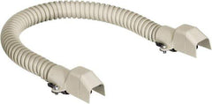 Hubbell Wiring Device-Kellems - 18 Inch Long x 3/4 Inch Wide x 1/2 Inch High, Raceway Flexible Section - Ivory, For Use with HBL500 Series Raceways and HBL750 Series Raceways - Exact Tool & Supply