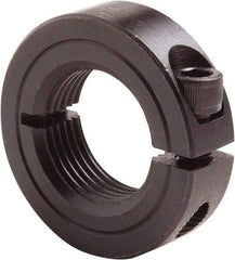 Climax Metal Products - 1-1/8 -7 Thread, Steel, One Piece Threaded Shaft Collar - 1-7/8" Outside Diam, 1/2" Wide - Exact Tool & Supply
