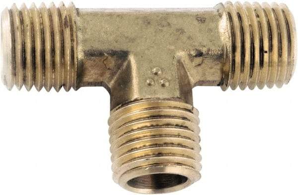 ANDERSON METALS - Class NSF, 3/8" Internal Pipe, Lead Free Brass Union Tee - NPT - Exact Tool & Supply