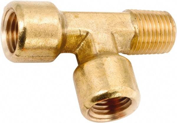 ANDERSON METALS - Class NSF, 3/8" Internal Pipe, Lead Free Brass Street Tee - NPT - Exact Tool & Supply