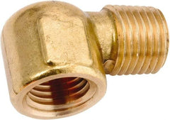 ANDERSON METALS - Class NSF, 3/8" Internal Pipe, Lead Free Brass 90° Street Elbow - NPT - Exact Tool & Supply
