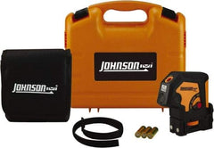 Johnson Level & Tool - 2 Beam 100' (Interior) Max Range Self Leveling Dot Laser Level - Red Beam, 1/8" at 50' Accuracy, 9-1/2" Long x 1" Wide x 2-1/4" High, Battery Included - Exact Tool & Supply