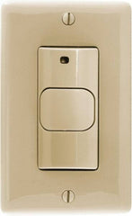 Hubbell Wiring Device-Kellems - 400 Square Ft. Coverage, Infrared Motion Sensor Wall Switch - 800 at 120 V Incandescent, 1,000 at 120 V and 1,800 at 277 V Fluorescent, 120 to 277 VAC, Ivory - Exact Tool & Supply