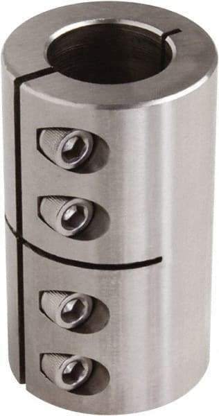 Climax Metal Products - 3/4" Inside x 1-1/2" Outside Diam, One Piece Split Clamping Collar - 2-1/4" Long - Exact Tool & Supply