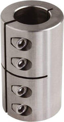 Climax Metal Products - 1-1/8" Inside x 1-7/8" Outside Diam, One Piece Split Clamping Collar - 3-1/8" Long - Exact Tool & Supply