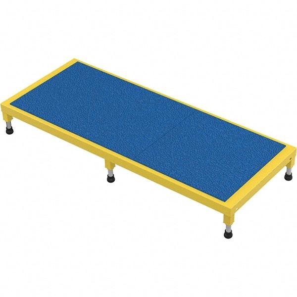 Vestil - 5" High x 24" Wide x 60" Deep, Yellow Step Stand - Steel, 500 Lb Capacity - Exact Tool & Supply