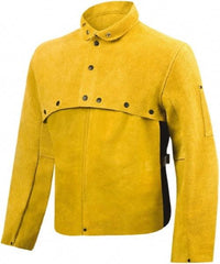 Steiner - Size M, 14" Long, Cape Sleeves & Bib - Leather, Bourbon - Exact Tool & Supply
