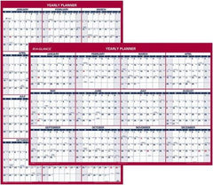 AT-A-GLANCE - 1 Sheet, 32 x 48", Erasable Wall Planner - Blue & Red - Exact Tool & Supply