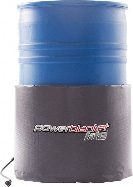 Powerblanket - 18-1/2" Wide, 30 Gallon Wrap-Around Drum Heater - 120 Volt, 2.33 Amps, 0°F to 145°F Thermostat Rating - Exact Tool & Supply