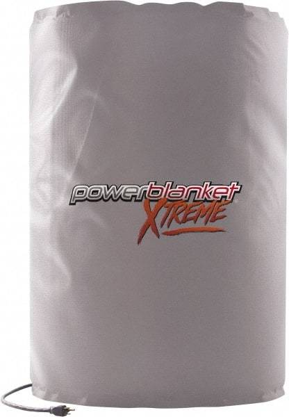 Powerblanket - 22-1/2" Wide, 55 Gallon Wrap-Around Drum Heater - 120 Volt, 400 Watts to 800 Watts, 0.5 Amps, 0°F to 100°F Thermostat Rating - Exact Tool & Supply