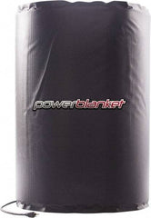Powerblanket - 22-1/2" Wide, 55 Gallon Wrap-Around Drum Heater - 120 Volt, 400 Watts to 800 Watts, 0.5 Amps, 0°F to 80°F Thermostat Rating - Exact Tool & Supply