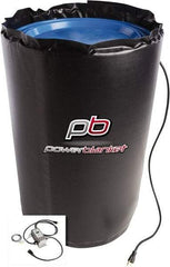 Powerblanket - 12" Wide, 30 Gallon Wrap-Around Drum Heater - 120 Volt, 6 Amps, 0°F to 145°F Thermostat Rating - Exact Tool & Supply