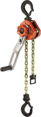 CM - 3,000 Lb Lifting Capacity, 20' Lift Height, Lever Hoist - Made from Chain, 60.7 Lb Avg Pull to Lift Rated Load, 1 Chain - Exact Tool & Supply