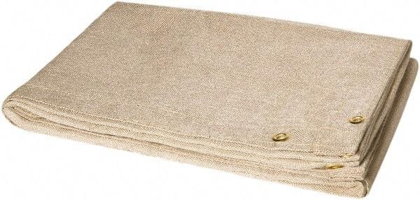 Steiner - 8' High x 8' Wide x 0.035" Thick Fiberglass Welding Blanket - Tan, Grommet - Exact Tool & Supply