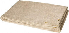 Steiner - 8' High x 8' Wide x 0.035" Thick Fiberglass Welding Blanket - Tan, Grommet - Exact Tool & Supply