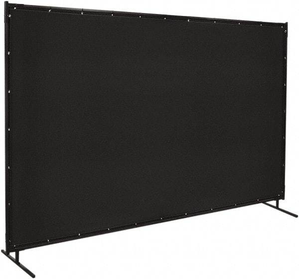 Steiner - 6' Wide x 10' High, Vinyl Laminated Polyester Portable Welding Screen - Black - Exact Tool & Supply
