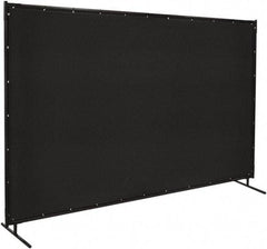 Steiner - 6' Wide x 10' High, Vinyl Laminated Polyester Portable Welding Screen - Black - Exact Tool & Supply