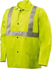 Steiner - Size 4XL Flame Resistant/Retardant Jacket - Lime, Cotton, Snaps Closure - Exact Tool & Supply