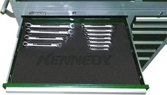 Kennedy - Tool Box PVC Coated Polyester Drawer Liner - 34" Wide x 20" Deep x 1/16" High, For Kennedy Models 3407MP, 348X - Exact Tool & Supply