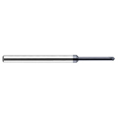 Chamfer Cutters - 0.0620″ (1/16″) Neck Diameter × 0.1870″ (3/16″) Reach × 30° per side Carbide Pointed Chamfer Cutter, 2 Flutes, AlTiN Coated - Exact Tool & Supply