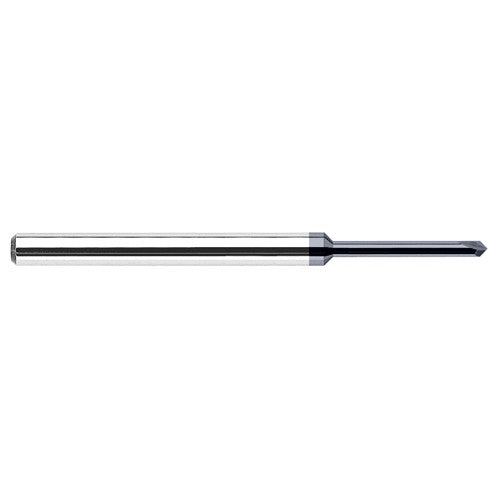 Chamfer Cutters - 0.0780″ (5/64″) Neck Diameter × 0.9400″ Reach × 45° per side Carbide Pointed Chamfer Cutter, 2 Flutes, AlTiN Coated - Exact Tool & Supply
