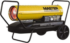 Master - 215,000 BTU Rating, Multi-Fuel Forced Air Heater - 5,375 Sq Ft Max Heating Area, 13 Gal Capacity, Fuel with Kerosene, Diesel & Fuel Oil - Exact Tool & Supply
