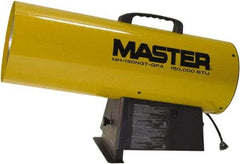 Master - 150,000 BTU Rating, Natural Gas Forced Air Heater - 3,800 Sq Ft Max Heating Area, 100 Lb Capacity, Fuel with Natural Gas - Exact Tool & Supply