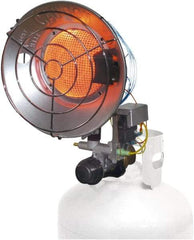 Master - 12,000 to 16,000 BTU, Propane Radiant Tank Top Heater - 20 Lb Fuel Capacity, 18.3" Long x 7.1" Wide x 12" High - Exact Tool & Supply
