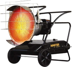 Master - 125,000 BTU, Kerosene/Diesel/Fuel Oil Fired Radiant Heater - 14 Gal Fuel Capacity, 28.4" Long x 28.7" Wide x 40.8" High - Exact Tool & Supply