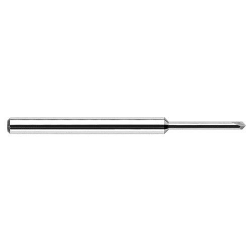 Chamfer Cutters - 0.0470″ (3/64″) Neck Diameter × 0.1410″ Reach × 45° per side Carbide Pointed Chamfer Cutter, 2 Flutes - Exact Tool & Supply