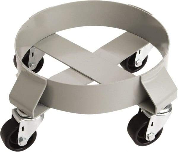 E.R. Wagner - 700 Lb Load Capacity, 5 to 16 Gal Pail Dolly - 12-1/2" Wide x 6" High, 4 Steel Wheels - Exact Tool & Supply