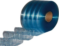 Clearway Door - Clear Ribbed Bulk Strip Roll Dock Curtain Strips - 16" Wide x 100' Long x 0.144" Thick - Exact Tool & Supply