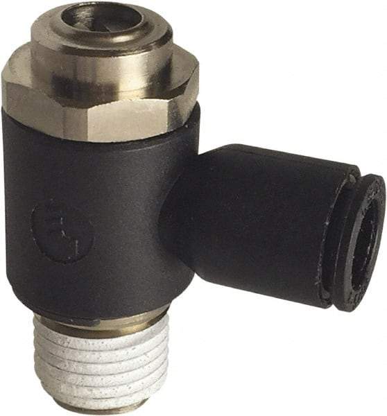 Legris - Speed & Flow Control Valves   Valve Type: Compact Meter Out Flow Control    Male Thread Size: 1/4 - Exact Tool & Supply