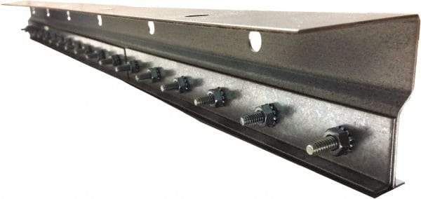Clearway Door - 3' Long Galvanized Steel Dock Strip Door Mounting Hardware - Use with PVC Strips - Exact Tool & Supply