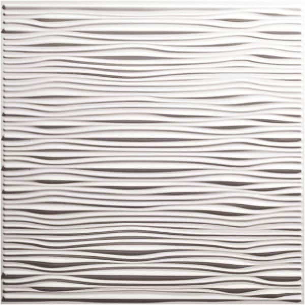 Genesis - Pack of 12 Drifts 23-3/4" x 23-3/4" x 0.11" Vinyl Ceiling Tiles - Exact Tool & Supply