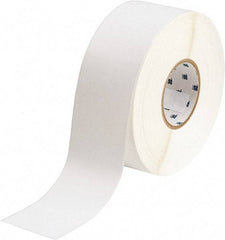 Brady - 2-1/4" Wide x 1,200" Long, White Polyester Label Tape - For BradyJet J5000 - Exact Tool & Supply