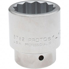 Proto - 1-15/16", 1" Drive, Standard Hand Socket - 12 Points, 3-5/16" OAL, Steel, Full Polish Finish - Exact Tool & Supply